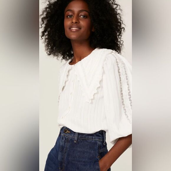 LoveShackFancy William Blouse Size Small - Picture 2 of 8